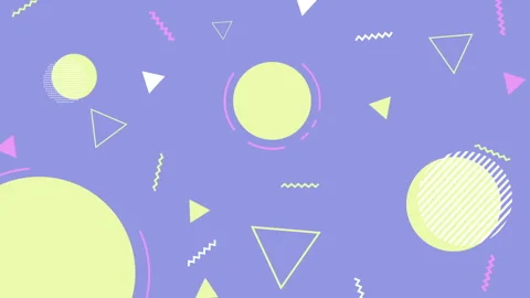 Background 2D Memphis Animation Purple Stock Footage 242071774