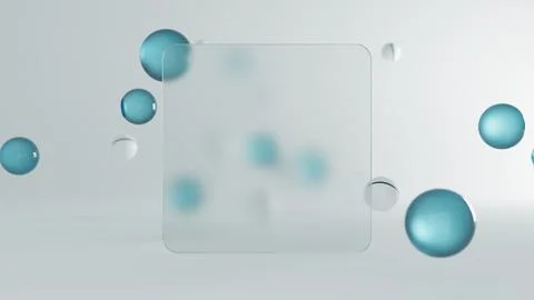 Background 3d abstraction from a group of layers of glass and plastic. Illustrazione stock