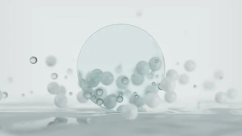 Background 3d abstraction from a group of layers of glass and plastic. Stockillustratie