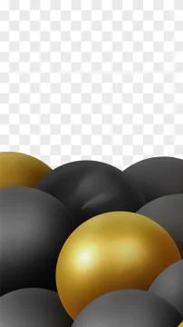 Background with 3d balls. Round Sphere of geometric objects, pearl made of me Illustrazione stock