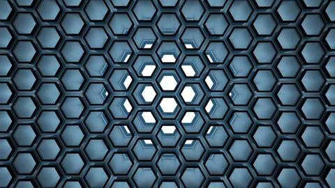 Background with 3d blue beehive on white Ilustração Stock