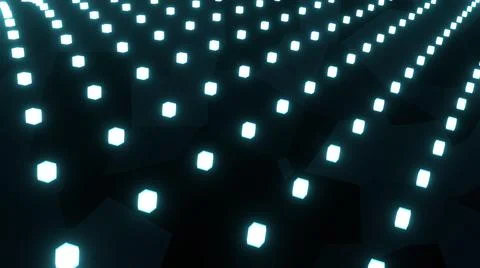Background 3D with blue cubes waves, abstract technology design, fantastic se Stock Illustration