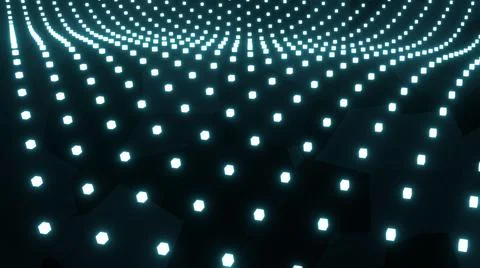 Background 3D with blue cubes waves, abstract technology design, fantastic se Illustrazione stock