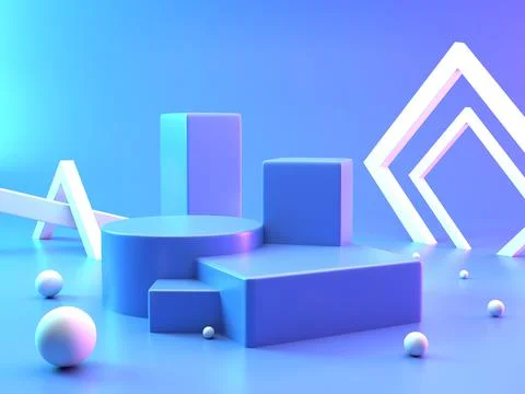 Background  3d Blue rendering minimal abstract background 3d rendering abstra Stock Illustration