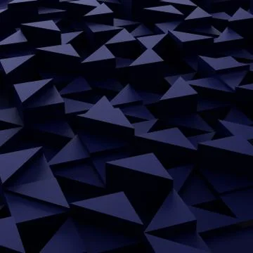 Background of 3d blue triangle blocks Stock Illustration