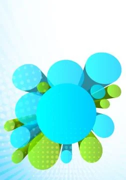 Background with 3d circles Stock Illustration
