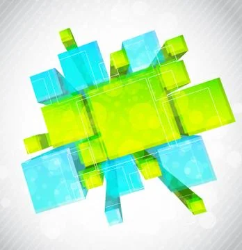 Background with 3d element Stock Illustration