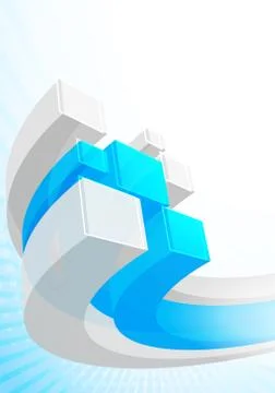 Background with 3d element Stock Illustration