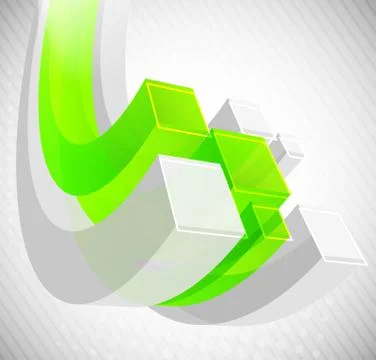 Background with 3d element Stock Illustration