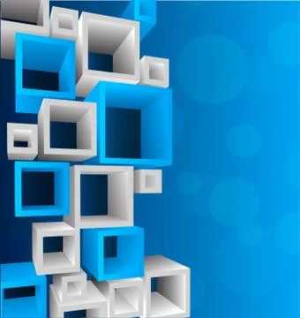 Background with 3d element Stock Illustration