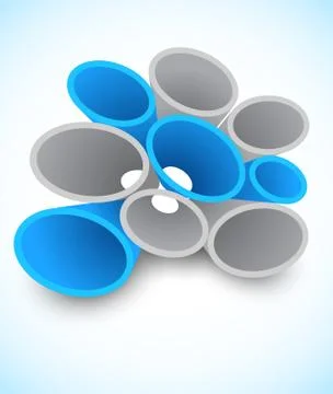 Background with 3d ellipse 库存插图