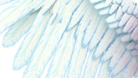 Background of 3D feathers. Illustrazione stock
