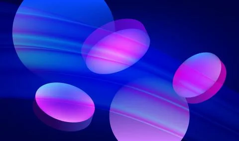 Background with 3D Fluid Objects. Stock Illustration