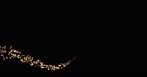 Background of 3d golden yellow shiny moving blurry particles bokeh, sparkles on Stock Footage 166323141