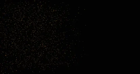 Background of 3d golden yellow shiny moving blurry particles bokeh, sparkles on Stock Footage 166323259