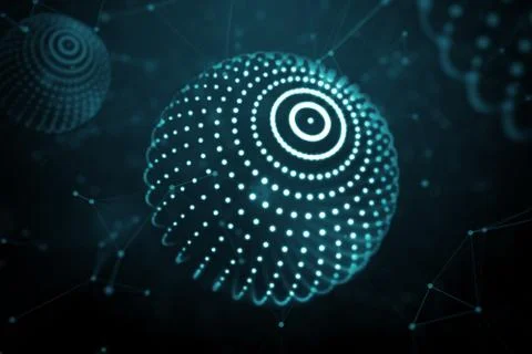 Background 3d grid. Ai tech wire network futuristic wireframe. Artificial イラスト素材