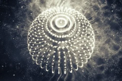 Background 3d grid. Ai tech wire network futuristic wireframe. Artificial Stock Illustration