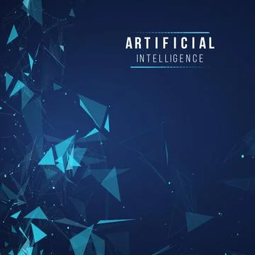 Background 3d grid. Ai tech wire network futuristic wireframe. Artificial Stock Illustration