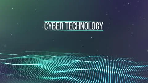 Background 3d grid.Cyber technology Ai tech wire network futuristic wireframe イラスト素材