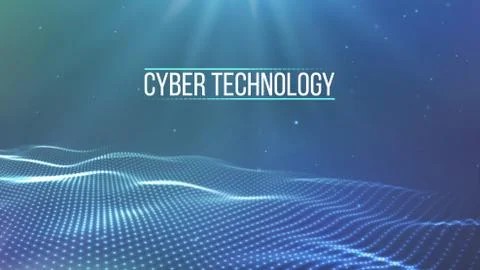 Background 3d grid.Cyber technology Ai tech wire network futuristic wireframe Stockillustratie