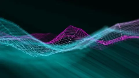 Background 3d grid.Cyber technology Ai tech wire network futuristic wireframe イラスト素材