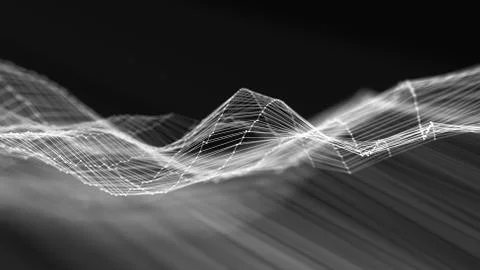 Background 3d grid.Cyber technology Ai tech wire network futuristic wireframe Stock Illustration