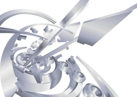 Background 3D Hi Tech Technology Concept Stock Illustration