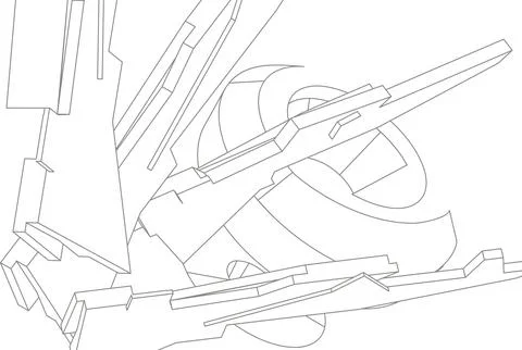 Background 3D Hi Tech Technology Concept Illustrazione stock