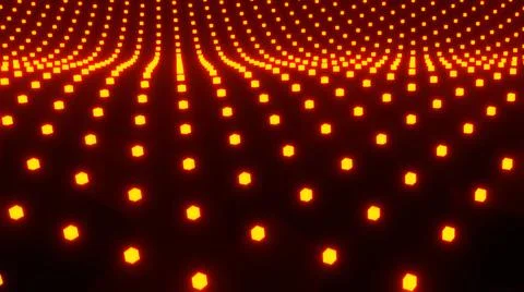 Background 3D with orange cubes waves, abstract technology design, fantastic  Stock Illustration
