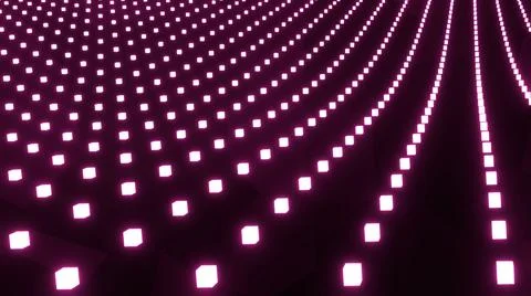 Background 3D with purple cubes waves, abstract technology design, fantastic  Stock Illustration