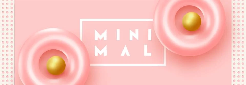 Background with 3d realistic objects. Minimal abstract composition. backdrop  Stock Illustration