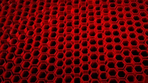 Background with 3d red beehive on black Ilustração Stock