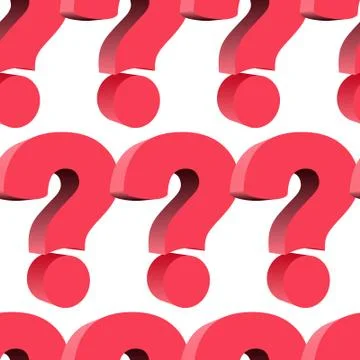 Background with 3d red question marks Stock Illustration