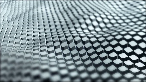 Background 3d rendering  cubes geometric polygonal moving on right. Stock Footage 107574441