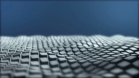 Background 3d rendering  cubes geometric polygonal moving on right. Stock Footage 107701166