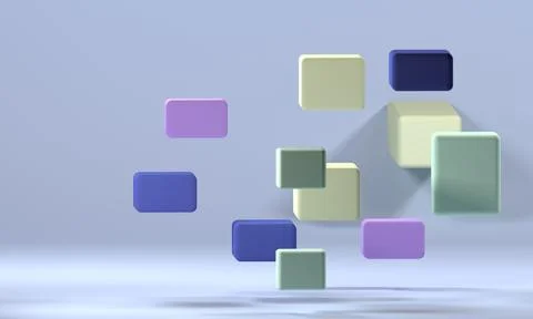 Background 3d rendering cubes geometric polygonal. Stock Illustration