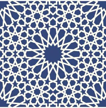 Background with 3d seamless pattern in Islamic style Illustrazione stock