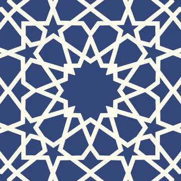 Background with 3d seamless pattern in Islamic style Illustrazione stock