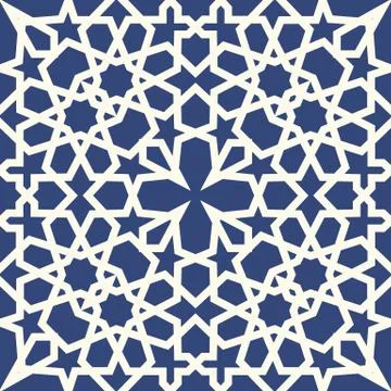 Background with 3d seamless pattern in Islamic style Stockillustratie