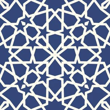 Background with 3d seamless pattern in Islamic style Illustrazione stock