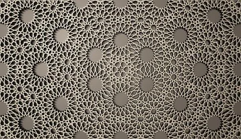 Background with 3d seamless pattern in Islamic style . , arabic geometric east Illustrazione stock