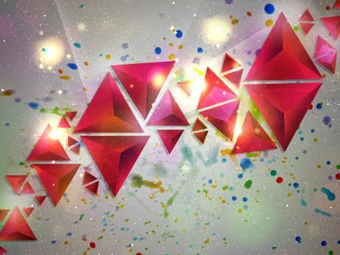 Background of 3d Triangles Stock Illustration