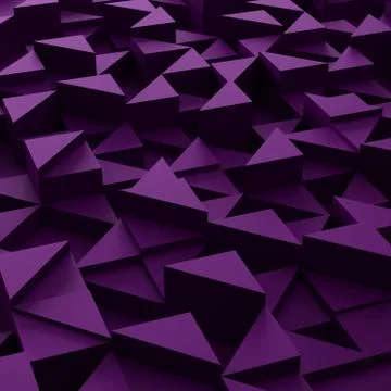 Background of 3d violet triangle blocks Stock Illustration