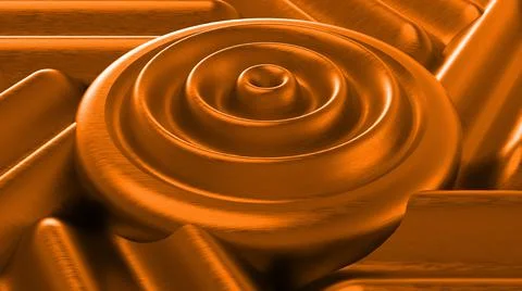 Background 4k circular pattern metallic texture illustration 3d rendering Illustrazione stock