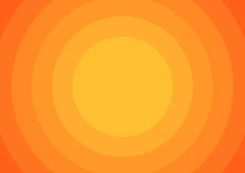 Background with 6 orange circles from light to dark orange Stock Illustration