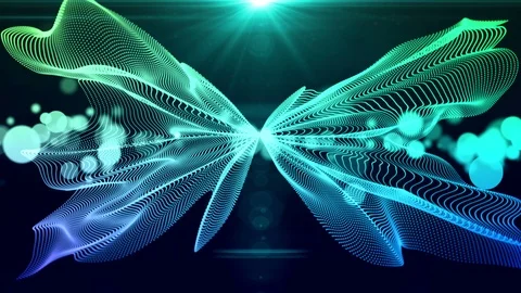 Background abstract animation of particle green color. Stock Footage 88701773