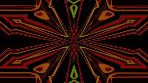 Background abstract animation seamless looping kaleidoscope motion colorful Video stock 126259663