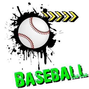 Background abstract baseball ball from blots Stock Illustration