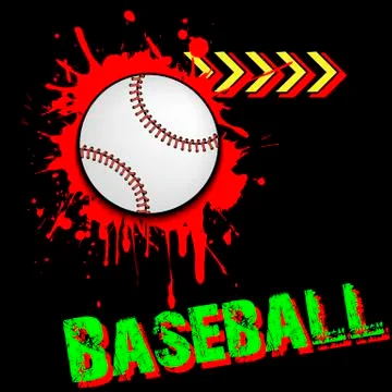 Background abstract baseball ball from blots Stock Illustration