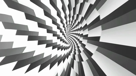 Background abstract black and white rectangle spiral graphic animation. Stock Footage 112320028